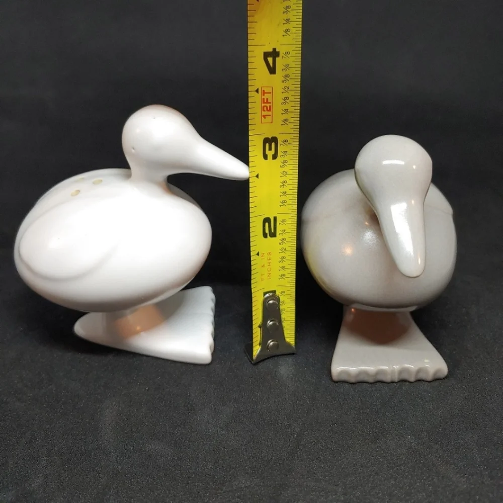 West Elm Duck Geese Salt and Pepper Shakers Monochrome Color